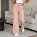 (Compre 2 e Leve 3) Calça Pantalona Mari em Malha de Seda Gelo e Poliéster