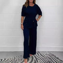 Conjunto Damaris™ em Malha Premium com Blusa e Calça