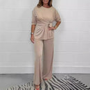 Conjunto Damaris™ em Malha Premium com Blusa e Calça