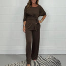 Conjunto Damaris™ em Malha Premium com Blusa e Calça