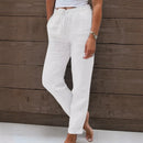 (Compre 1 Leve 2) Calça Cagliari™ em Linho de Algodão e Cós Ajustável