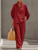 Conjunto Mariel com Mangas e Calças Largas